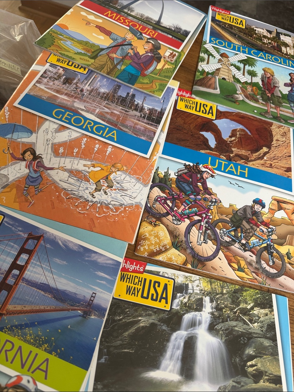 HIGHLIGHTS WHICH WAY DO I GO COLLECTION - 17 magazines plus USA map-
